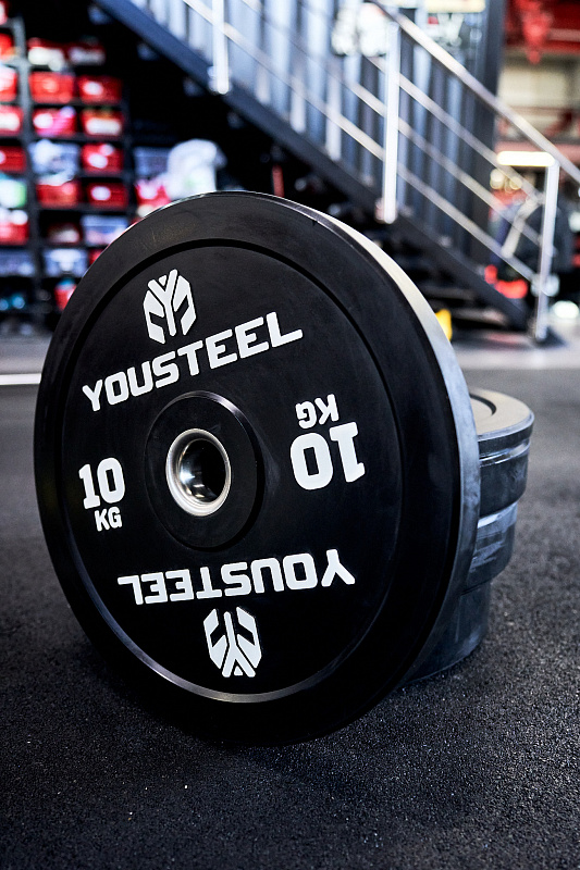 фото Диск evo bumper plate 10кг yousteel чёрный