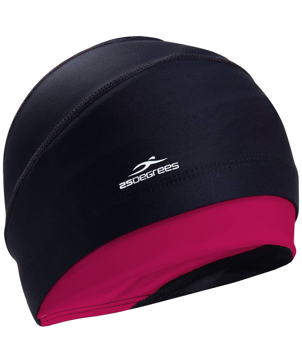 фото Шапочка для плавания 25degrees duplo black/raspberry, полиамид, для длинных волос