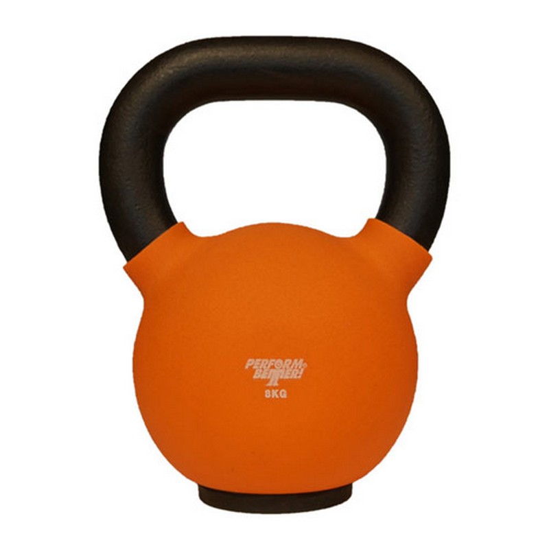 фото Обрезиненная гиря 8 кг perform better neoprene kettlebell 8934 оранжевый