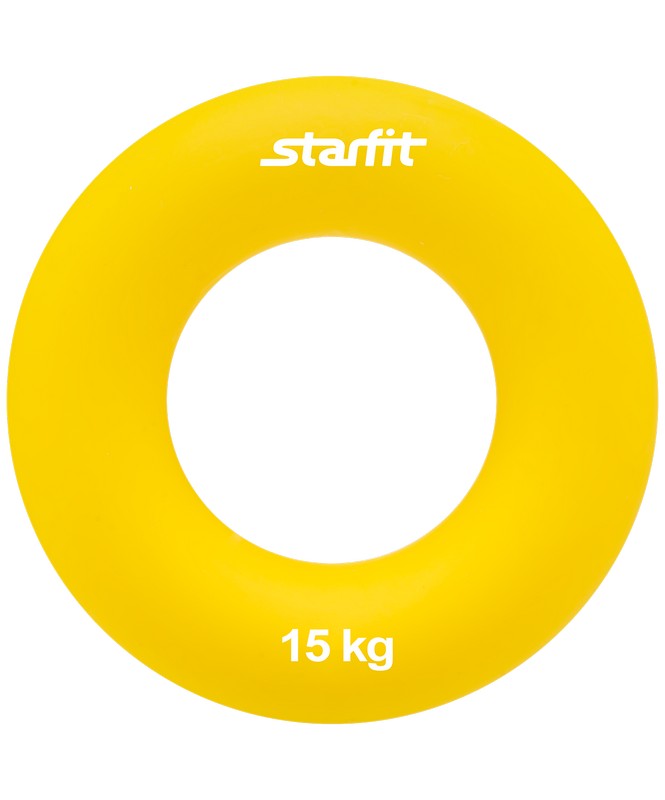 Купить Эспандер кистевой Starfit ES-404 Кольцо, диаметр 8,8 см, 15 кг, жёлтый, Star Fit