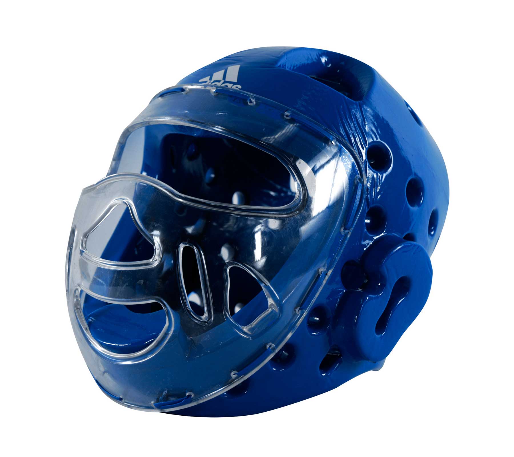 Шлем для тхэквондо с маской Adidas Head Guard Face Mask WT adiTHGM01 синий 1800_1602