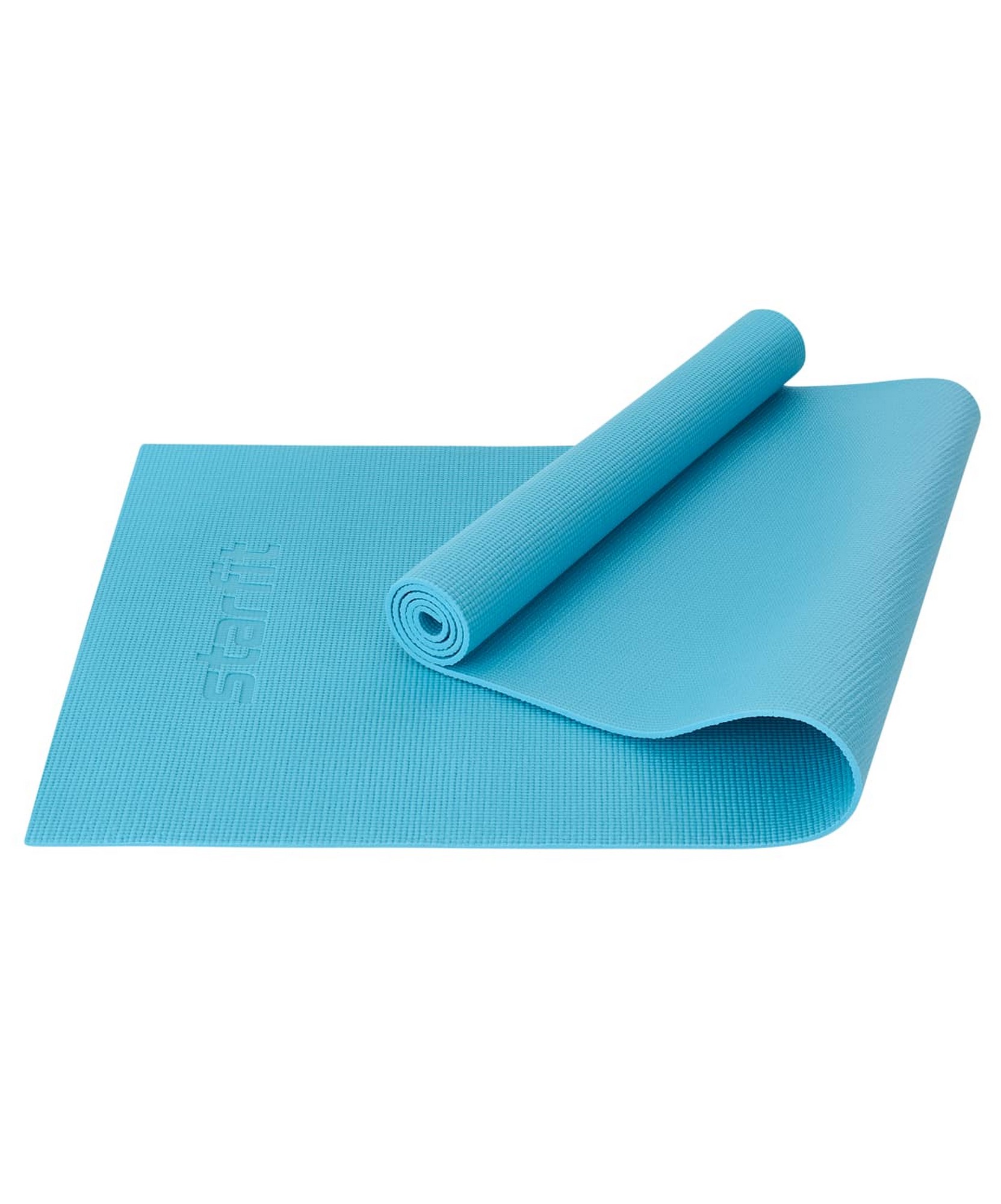 Коврик для йоги и фитнеса 183x61x0,6см Star Fit PVC FM-101 синий пастель - фото 1