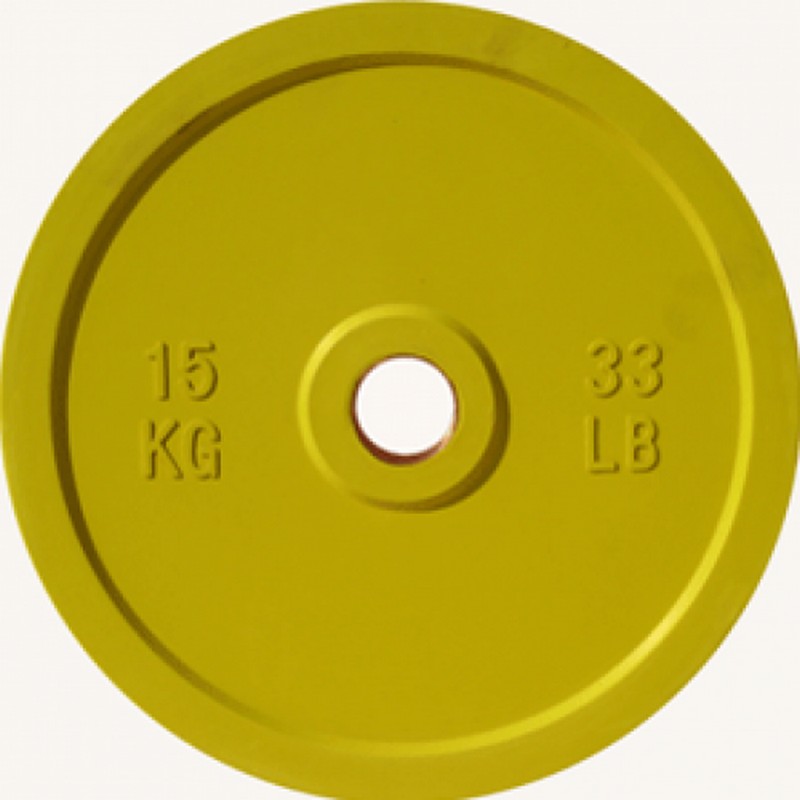 Купить Диск обрезиненный 15кг Johns DR71025 - 15С желтый,