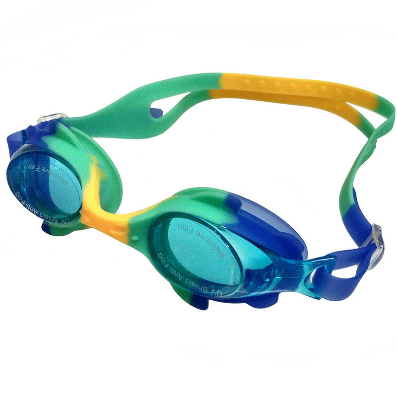 фото Очки для плавания детские c33231-4 (желто/зел/синий) nobrand