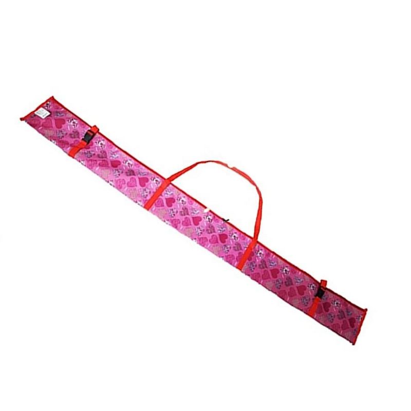 Чехол д/лыж Gekars (1 пара) принт сердце на розовом - фото 1