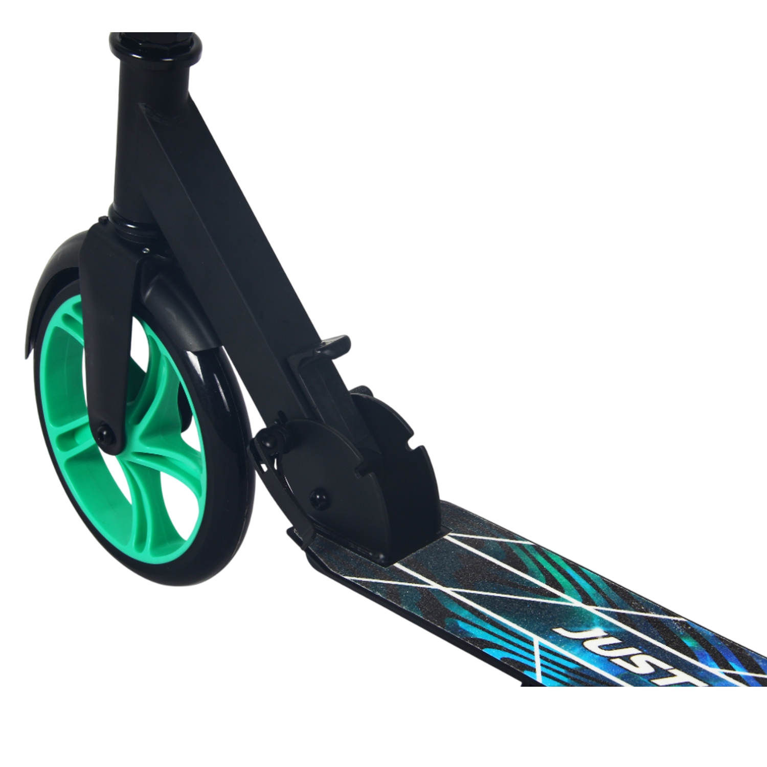 Самокат 200мм Justenergy JE-SA200-50 black (фонарь и наклейка в подарок) 1500_1500