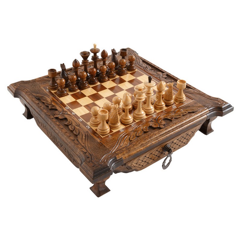 Шахматы резные Haleyan в ларце с ящиками 50 kh102 800_800