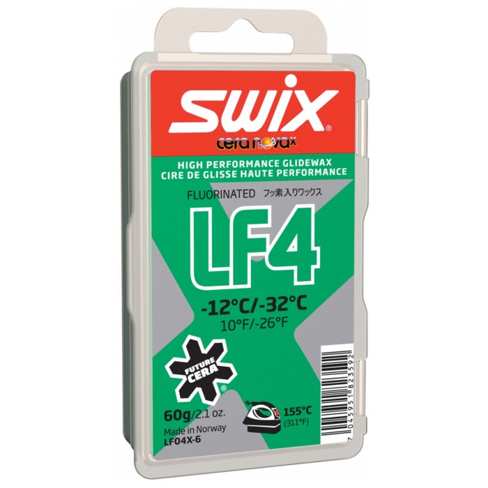 Купить Парафин низкофтористый Swix LF04X-6 LF4X Green (-12°С -32°С) 60 г,