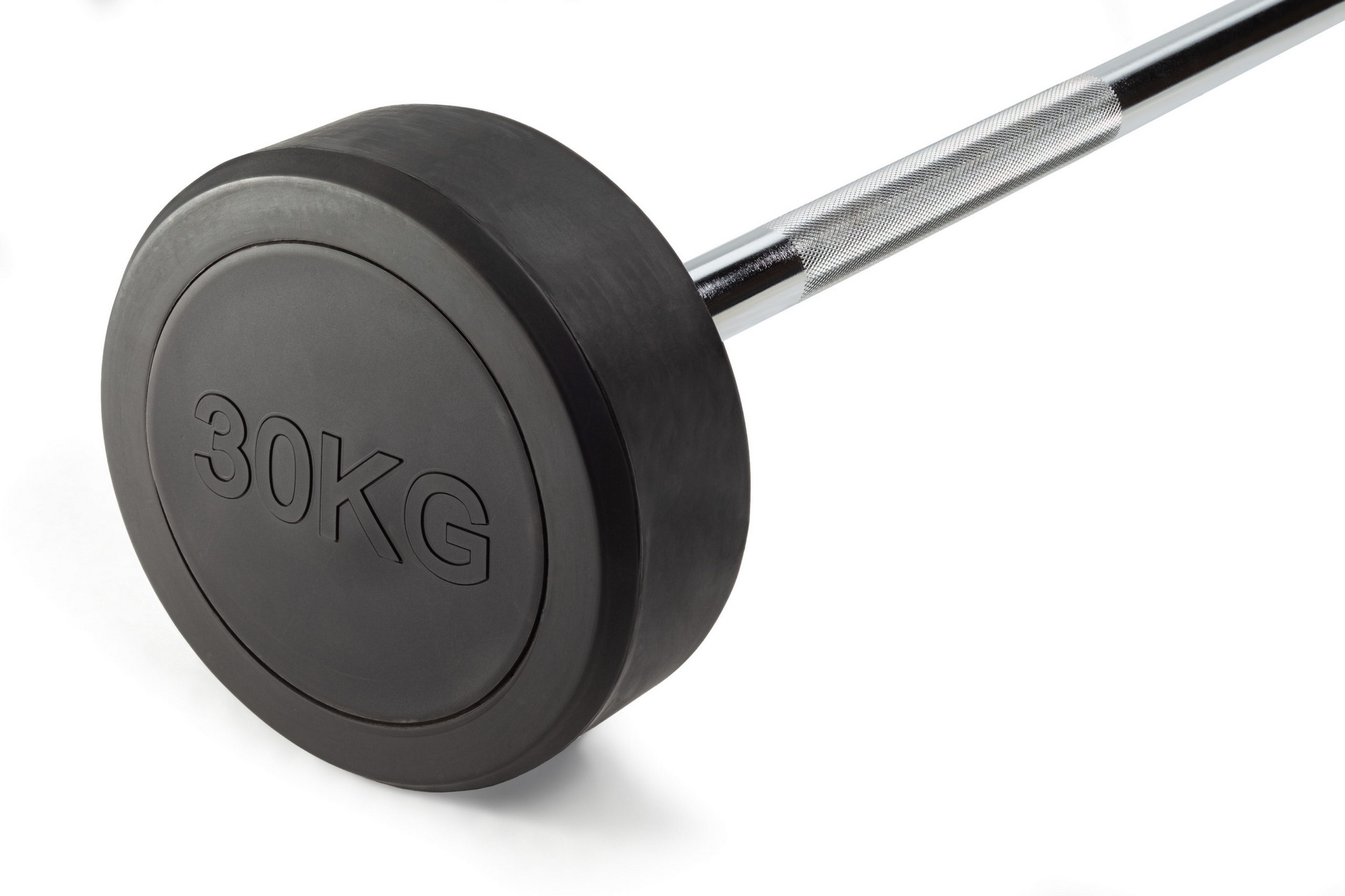 Штанга неразборная обрезиненная 30 кг. Прямой гриф VictoryFit VF-DX4300 2000_1333