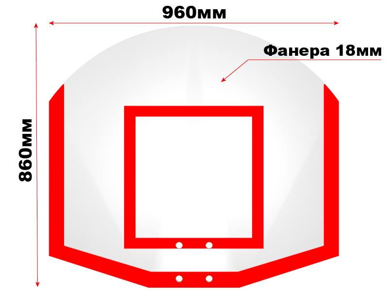 фото Щит стритбольный, фанерный glav 01.211