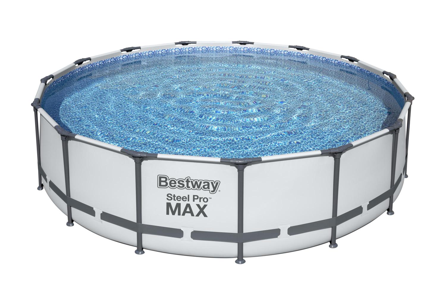 фото Бассейн круглый на стойках 457x107см bestway steel pro max 56488