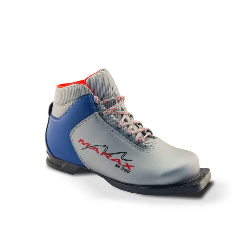 фото Лыжные ботинки nn75 marax m-350 серебряно-синие