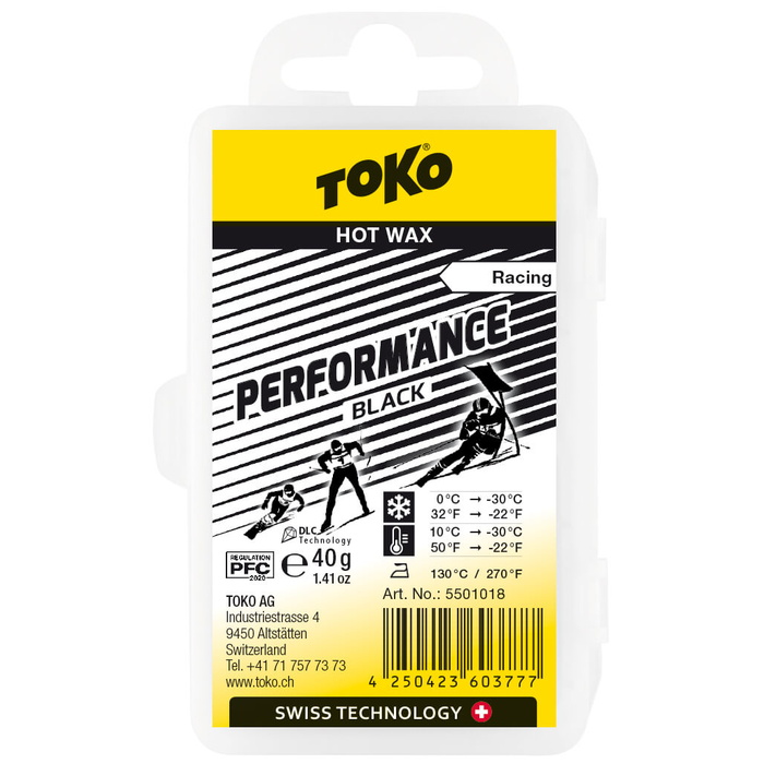 фото Парафин низкофтористый toko performance black 40 г. 5501018