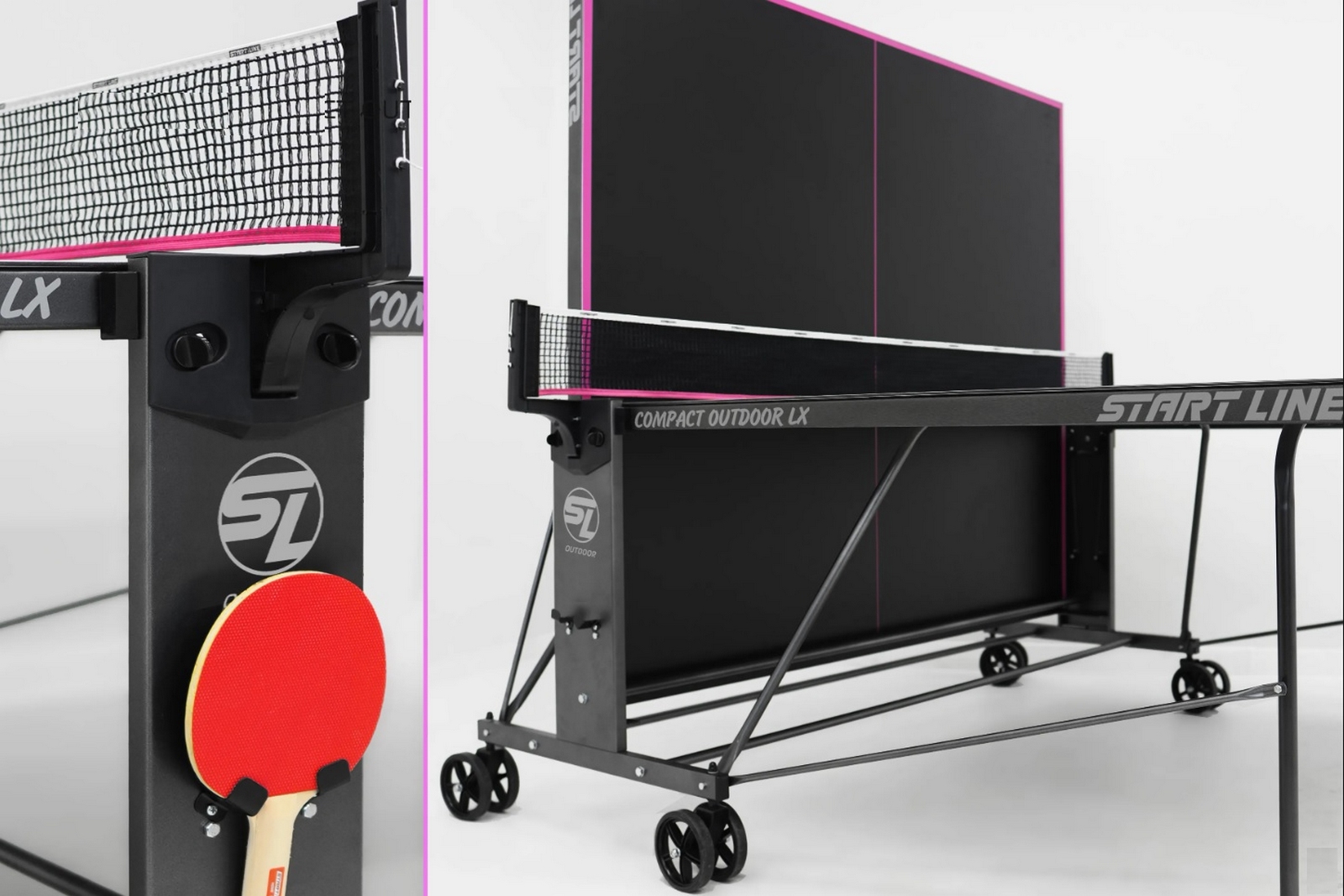 Теннисный стол Start Line Compact-2 LX Всепогодный 6044-13 Black 1600_1067
