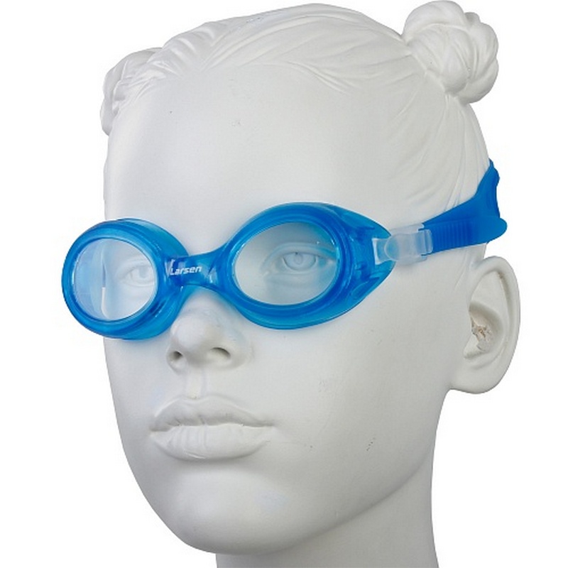 Очки для плавания детские Larsen DS7 голубой 800_800