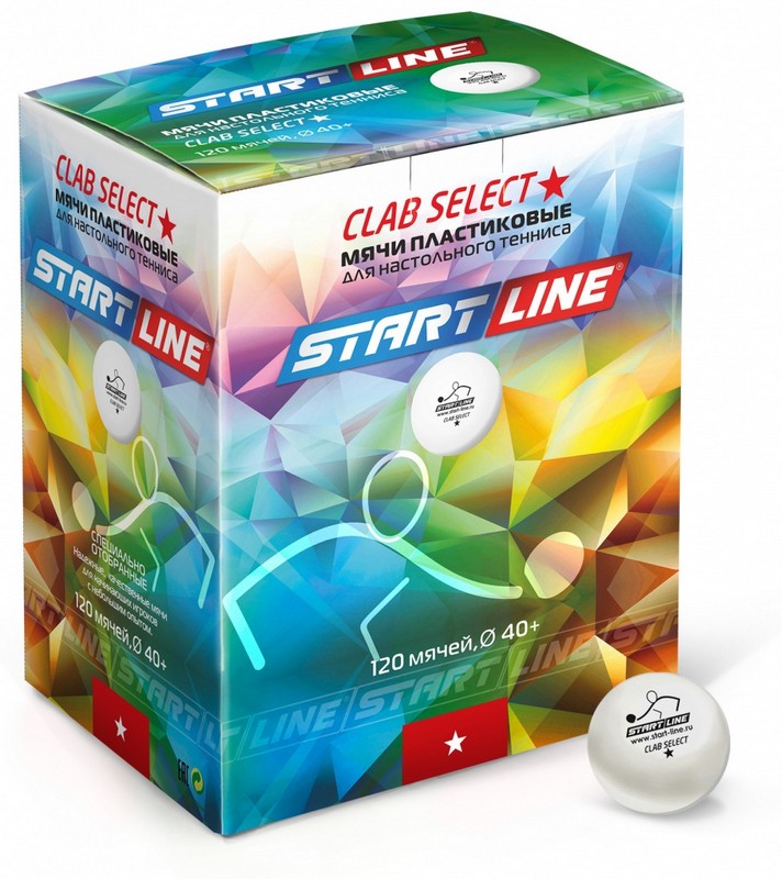 Купить Мячи для настольного тенниса Start line Club Select 1* B 120, Line
