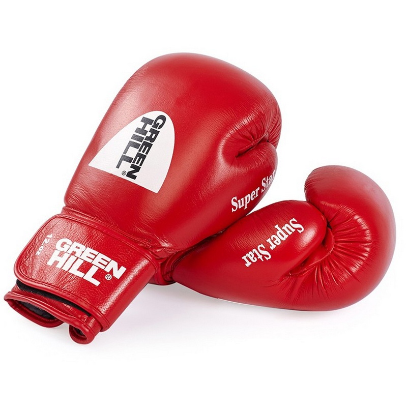 фото Боксерские перчатки green hill super star bgs-1213c-10-rd, 10 oz, красные