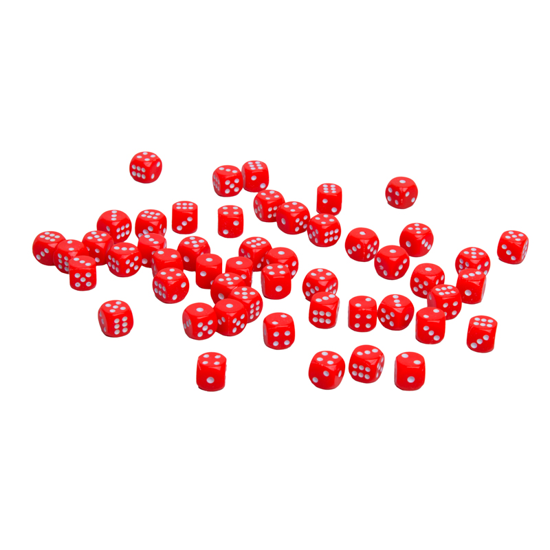 

Кости игральные пластиковые, 10мм, 1 шт, цвет красный zar-red