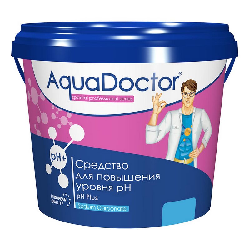 Купить PH Плюс,1кг ведро, гранулы для повышения уровня рН воды (pH+) AquaDoctor AQ19393,