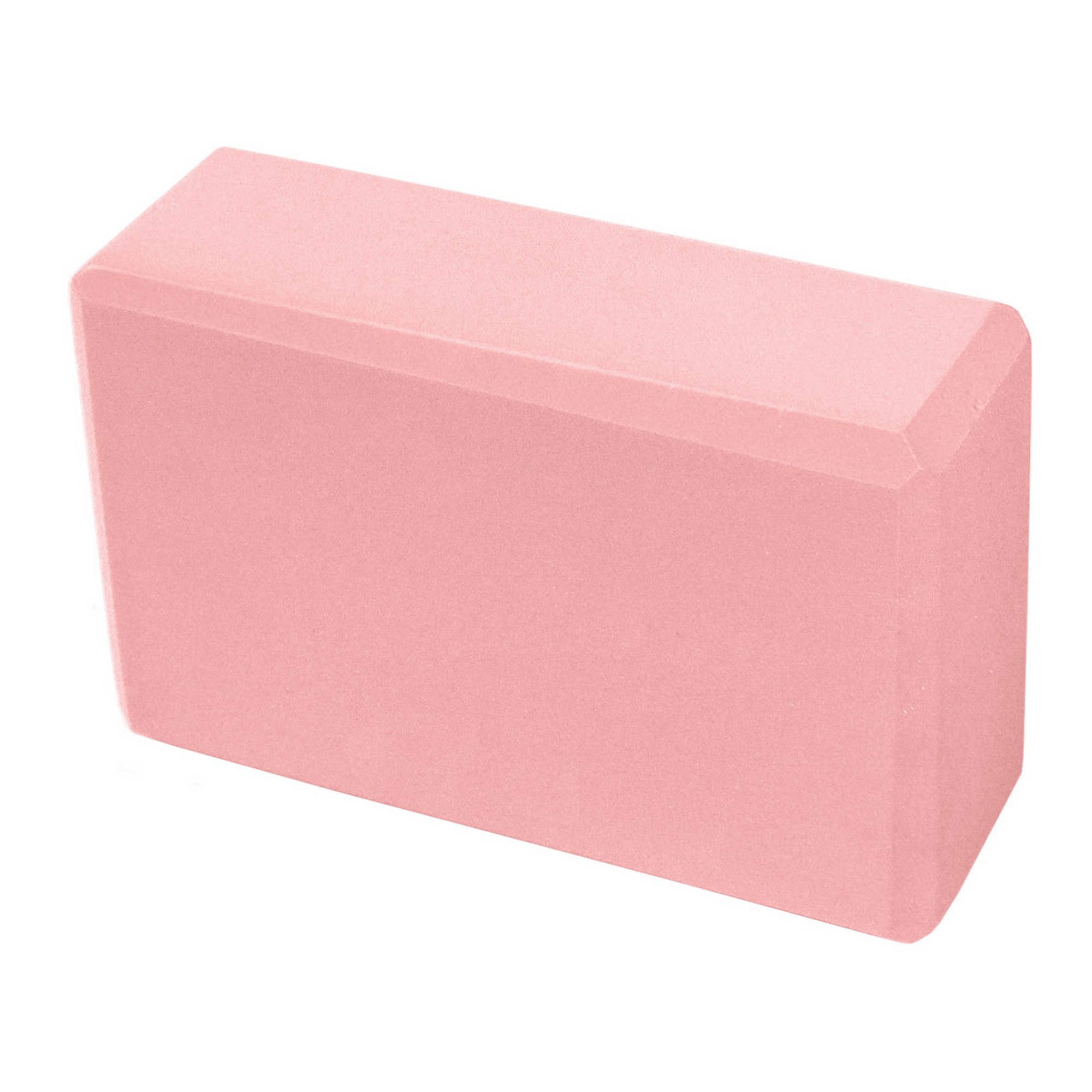 Йога блок Sportex полумягкий, из вспененного ЭВА 22,3х15х7,6 см E39131-9 светло розовый
