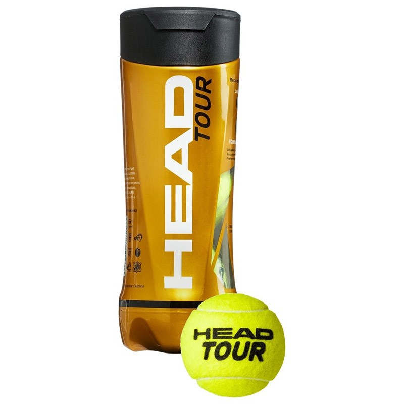 фото Мяч теннисный head tour 3b 570703, 3 шт желтый