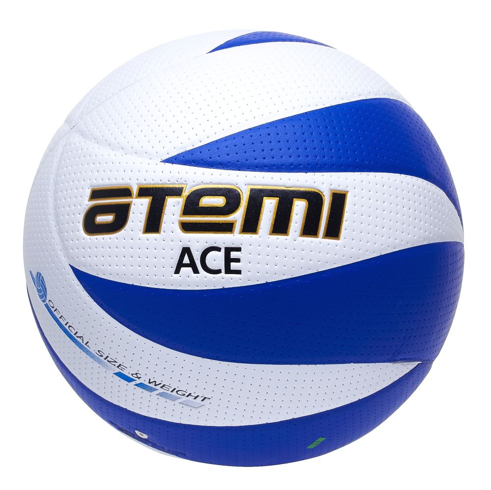Купить Мяч волейбольный Atemi ACE, PVC, бело-синий р.5,