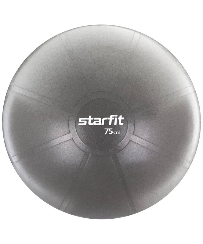 Купить Фитбол Star Fit Pro GB-107, 75 см, 1400 гр, без насоса, серый, антивзрыв,