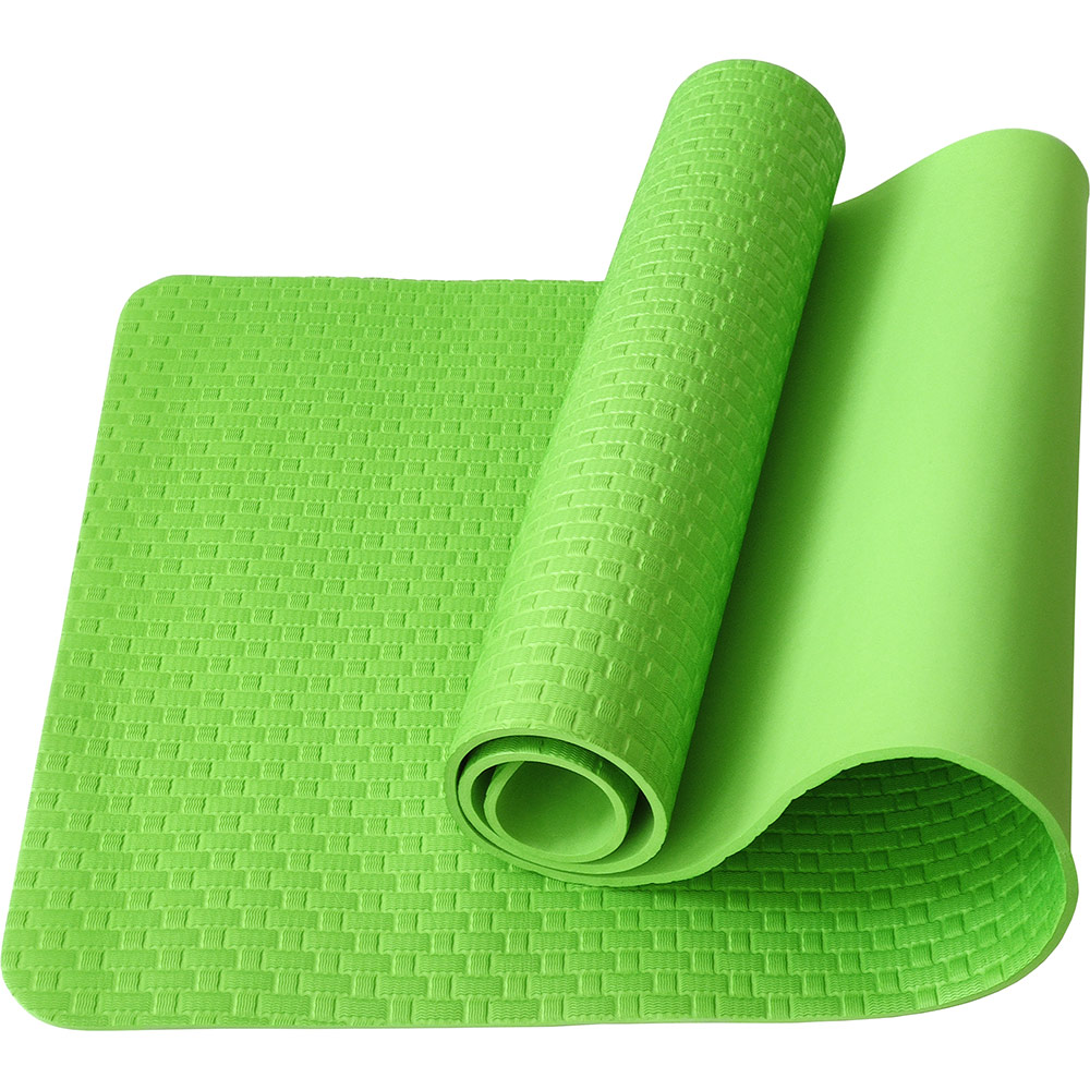 Коврик для йоги Sportex E40038 ЭВА 183х61х0,7 см (зеленый Мрамор) 1000_1000