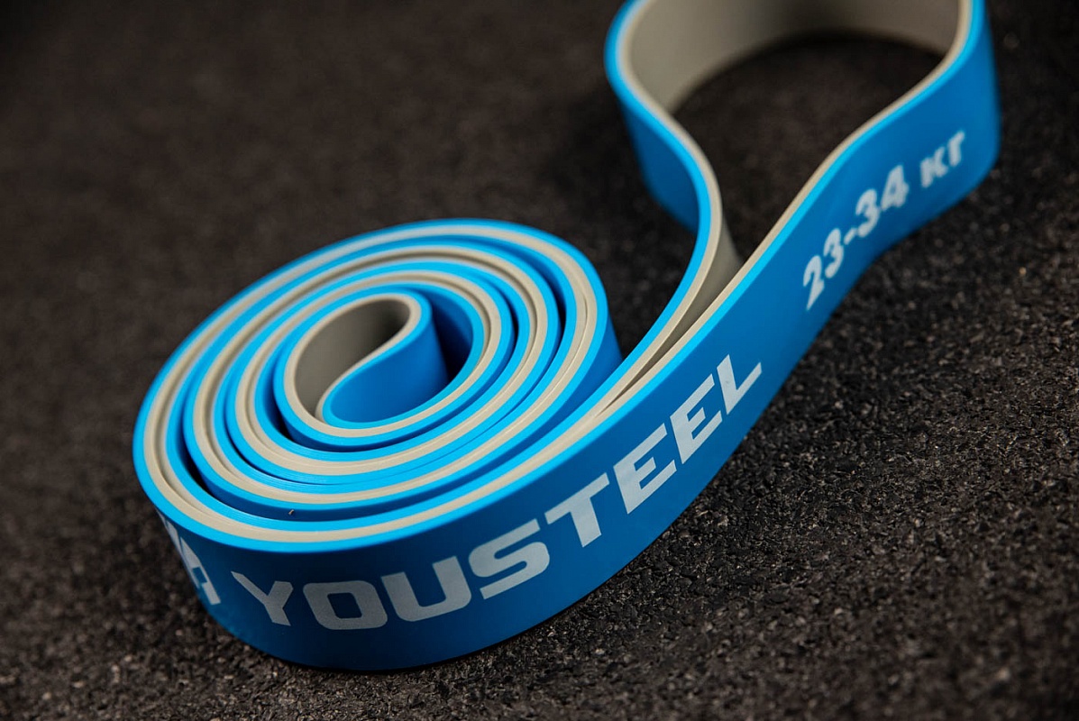 Петля двухцветная YouSteel 32мм, серый+голубой