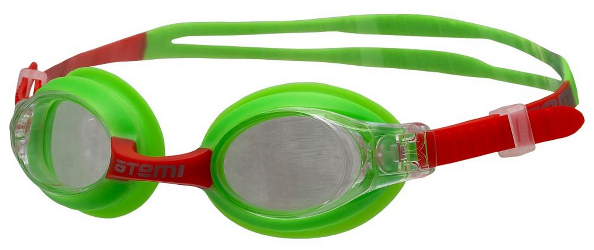 Очки для плавания Atemi M304 зеленый\красный