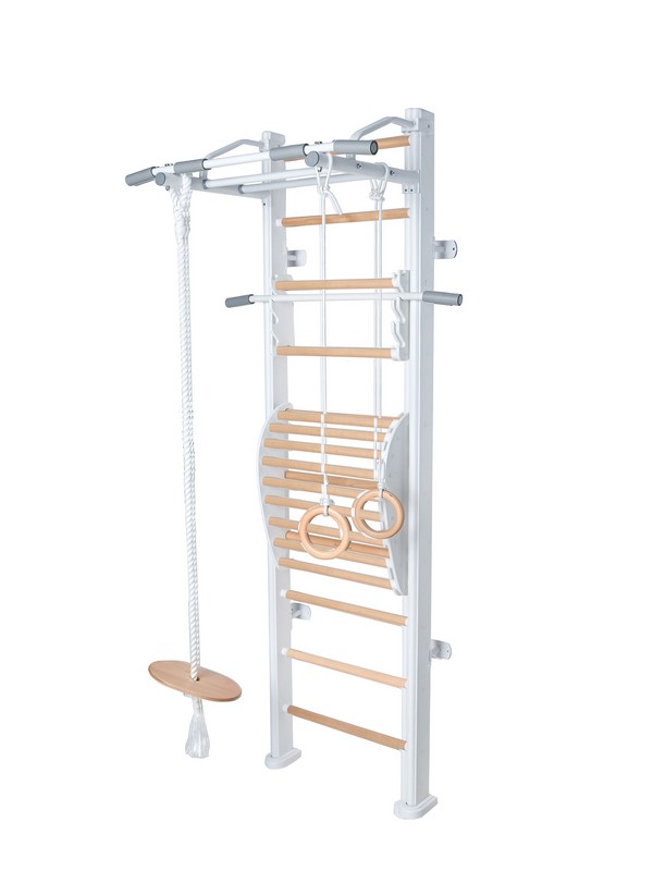 Детский спортивный комплекс Perfetto Sport "Scala in legno 1" bianco-naturale PS-115 600_800