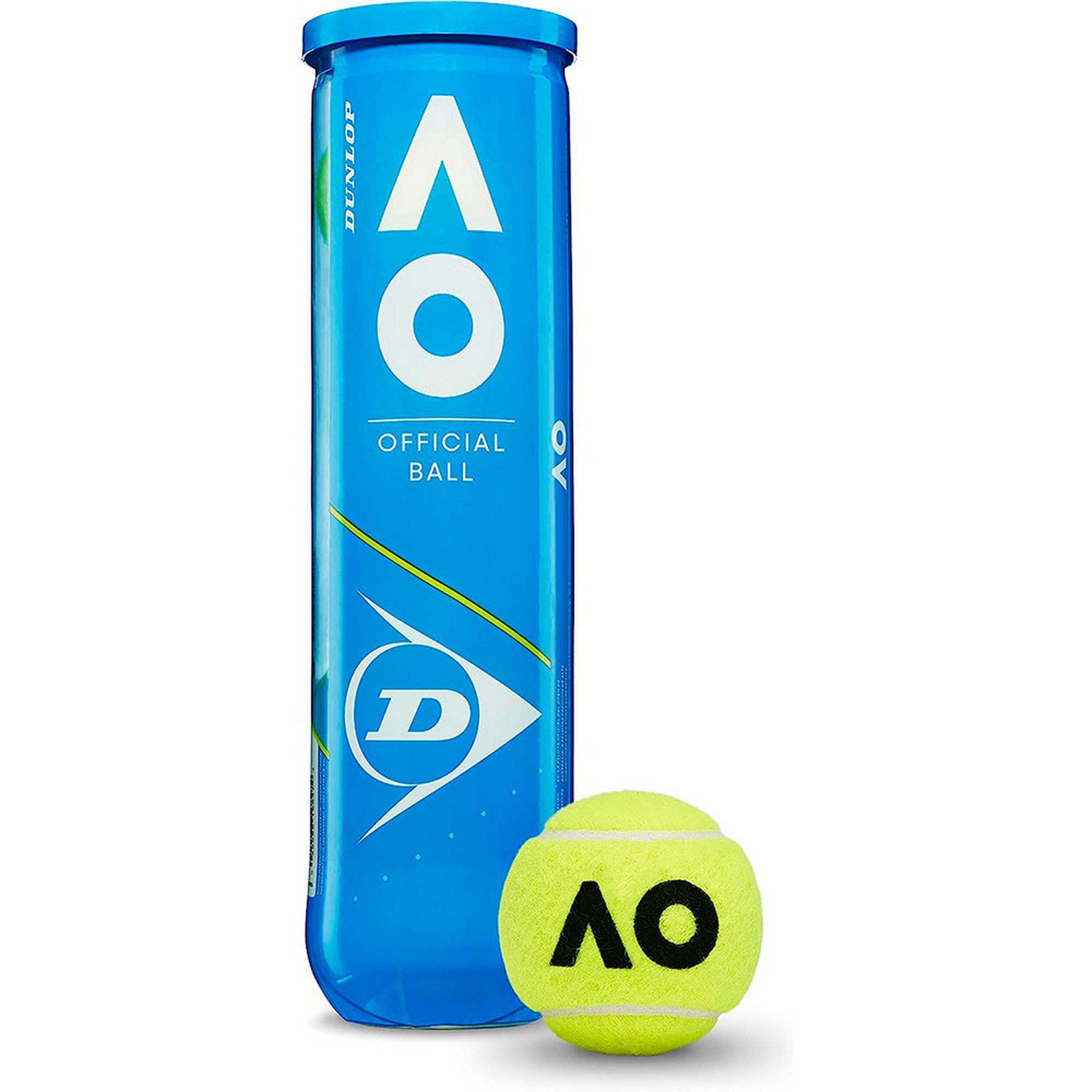 Мяч теннисный Dunlop Australian Open 601355 одобр.ITF, уп.4 шт желтый 2000_2000