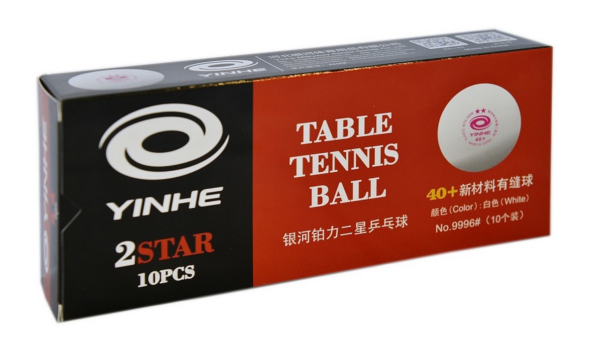 

Мячи пластиковые Yinhe 40+ 2** со швом 10 шт 9996