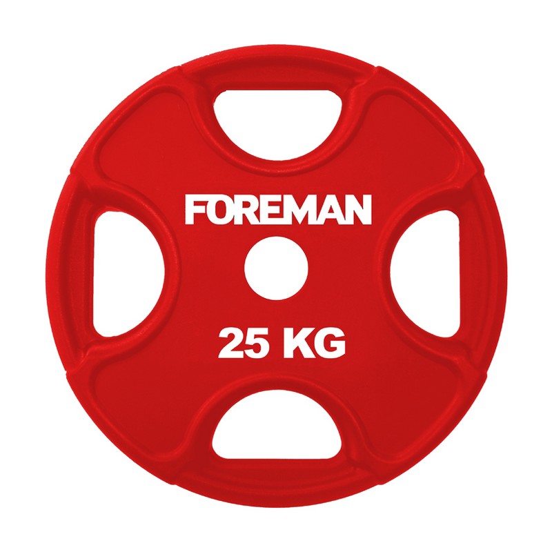 Диск олимпийский обрезиненный Foreman PRR, 25 кг PRR-25KG Красный - фото 1