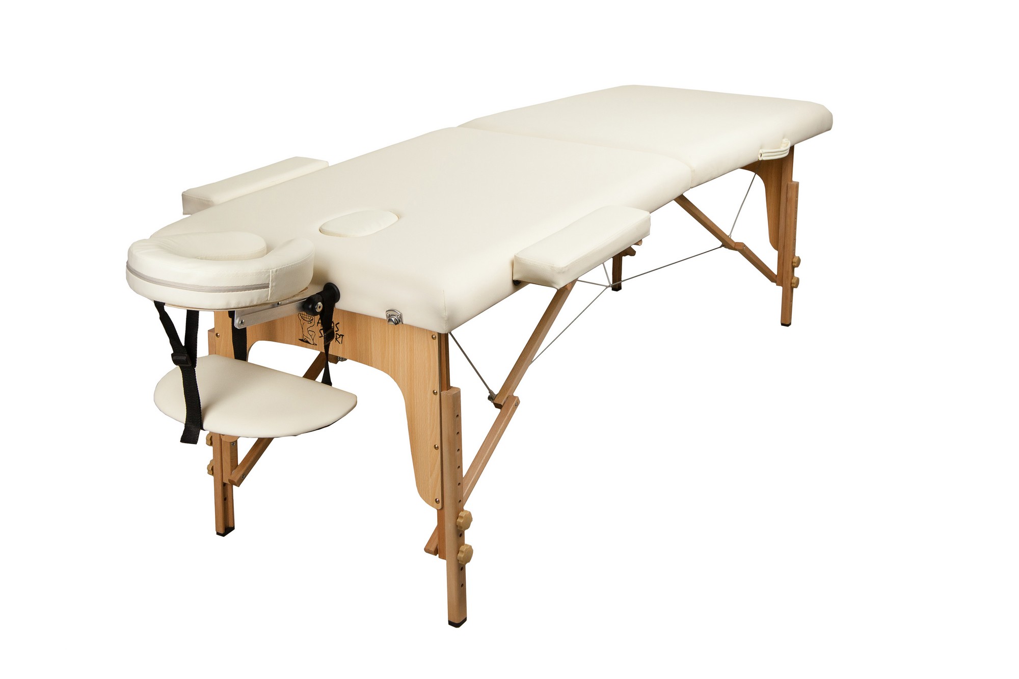 Массажный стол Atlas Sport складной 2-с деревянный 70 см, бежевый