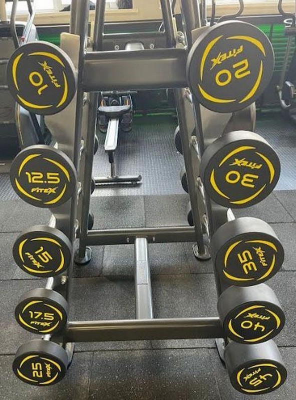 

Комплект полиуретановых фиксированных W-образных штанг 10-45кг Fitex Pro 10 штангсо стойкой FTX-414.1W
