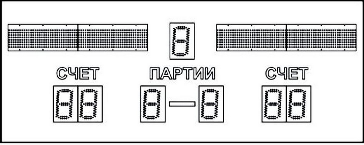 Табло волейбольное электронное 170х70х4,4 см Glav 03.3.3012 1200_479