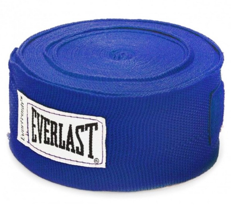 Бинт боксерский Everlast 3 м (пара) синий 4454RBU,  - купить со скидкой