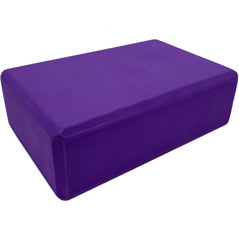 Йога блок Sportex полумягкий, из вспененного ЭВА (A25569) BE100-2 фиолетовый 800_800