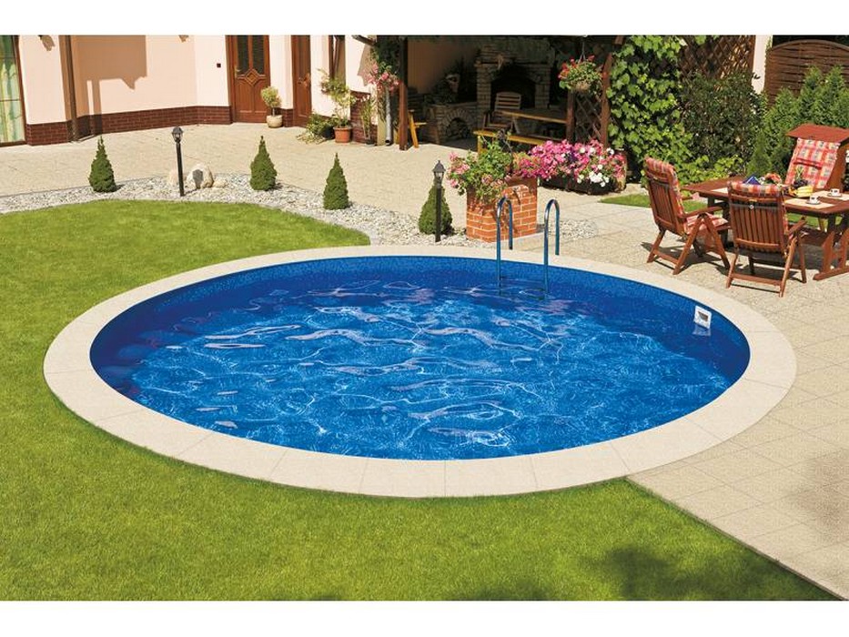 Морозоустойчивый бассейн Ibiza круглый глубина 1,5 м диаметр 5 м, голубой