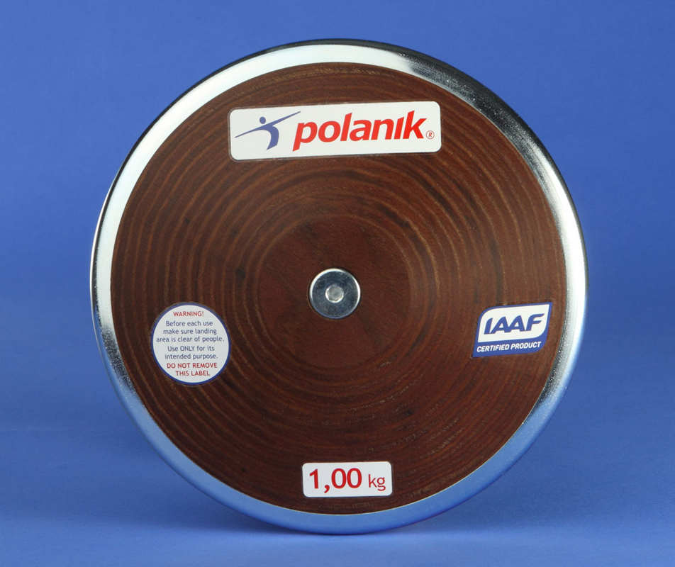 фото Диск универсальный из прочной клееной фанеры 1,5 кг. polanik hpd11-1,5 сертификат iaaf № i-11-0494