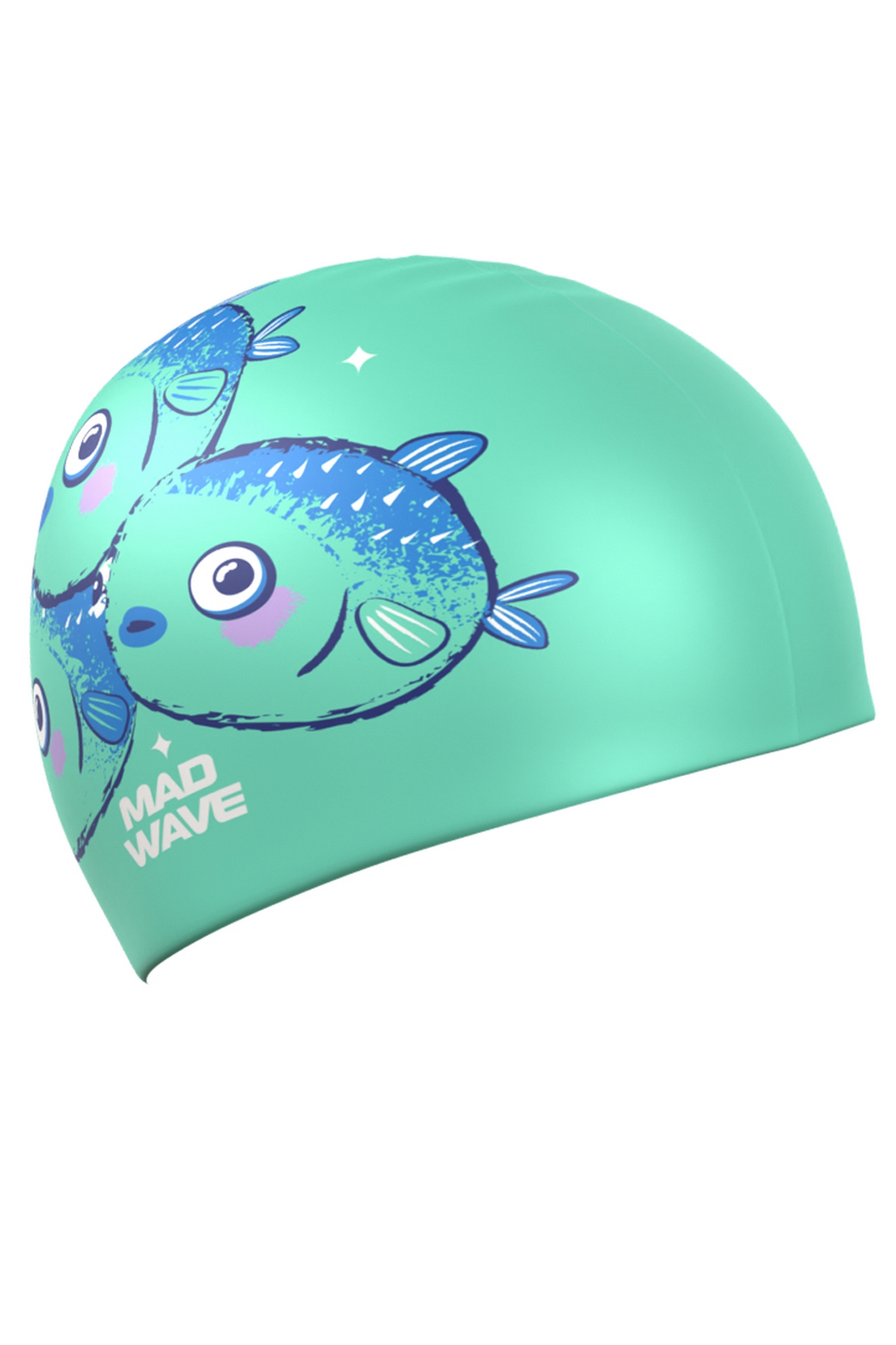 Юниорская силиконовая шапочка Mad Wave Fugu fish M0574 23 0 00W Голубой 1333_2000