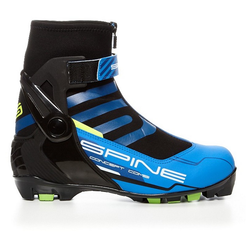 Купить Лыжные ботинки NNN Spine Combi 268M синий/черный/салатовый,