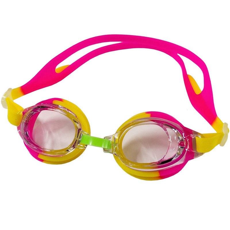 фото Очки для плавания регулируемые b31526-4 мультиколор (желто\зел\розовый mix) nobrand