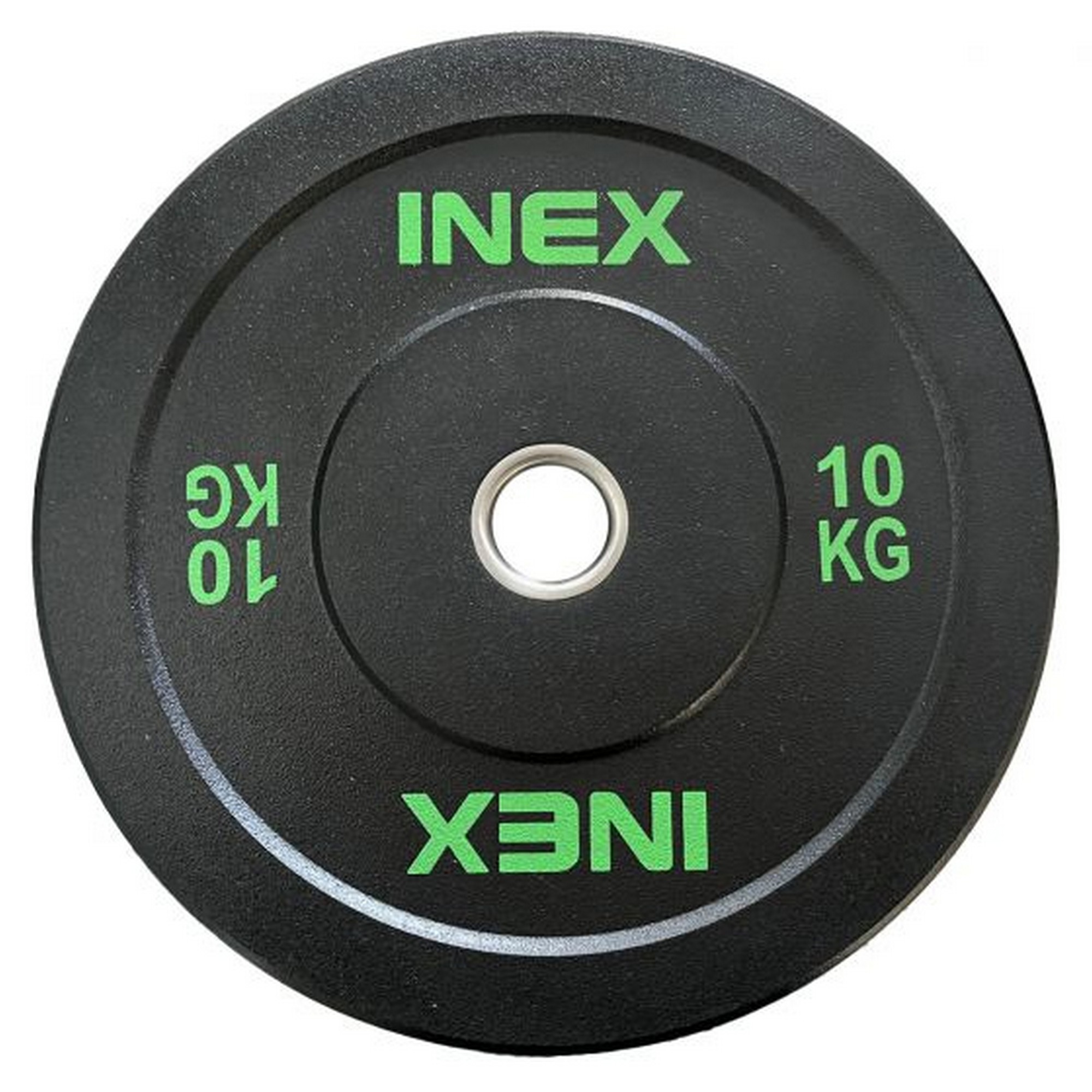 Бампированный диск 10кг Inex Hi-Temp TF-P4001-10 черный-зеленый - фото 1