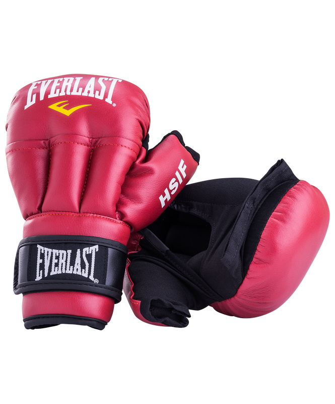 фото Перчатки для рукопашного боя everlast hsif leather, красные l, 12 oz rf5112l