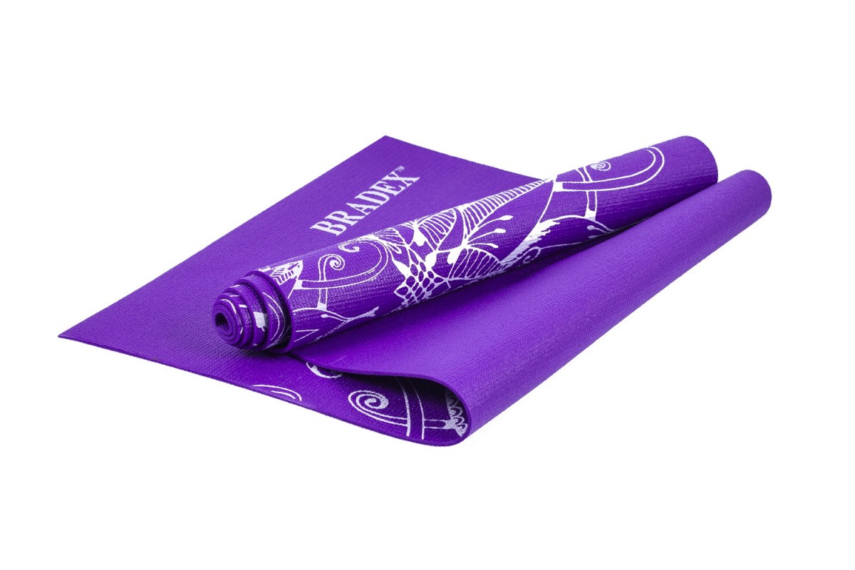Купить Коврик для йоги и фитнеса 173x61x0,4см Bradex с рисунком Виолет SF 0405,