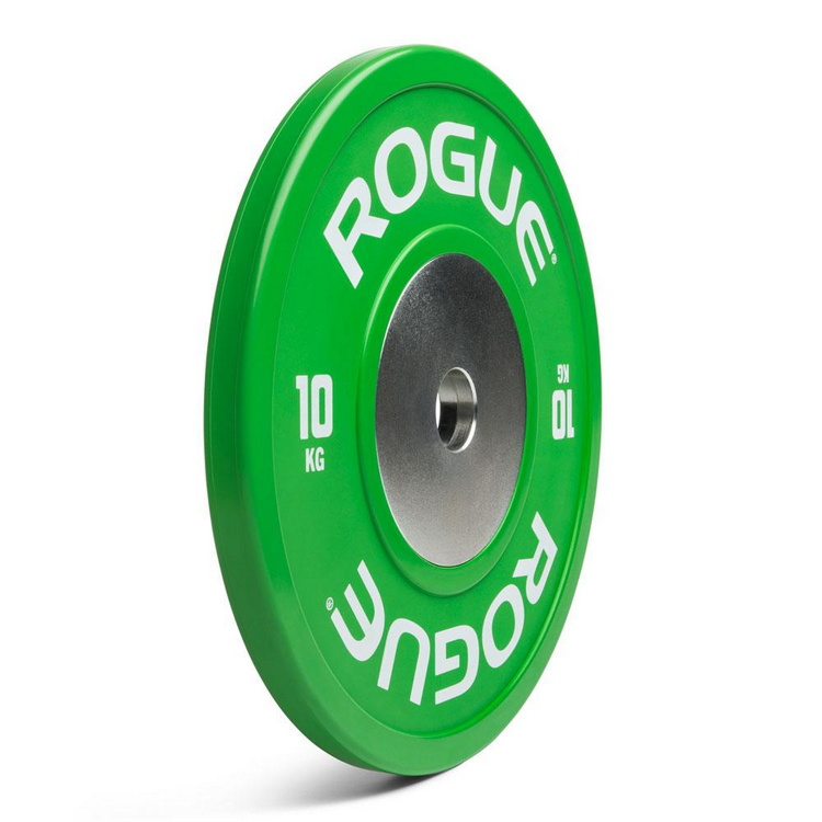 фото Диск бамперный rogue d50мм цветной 10 кг rogue fitness