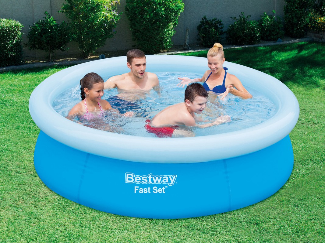 фото Бассейн с надувным верхним кольцом 244х66 см bestway 57265