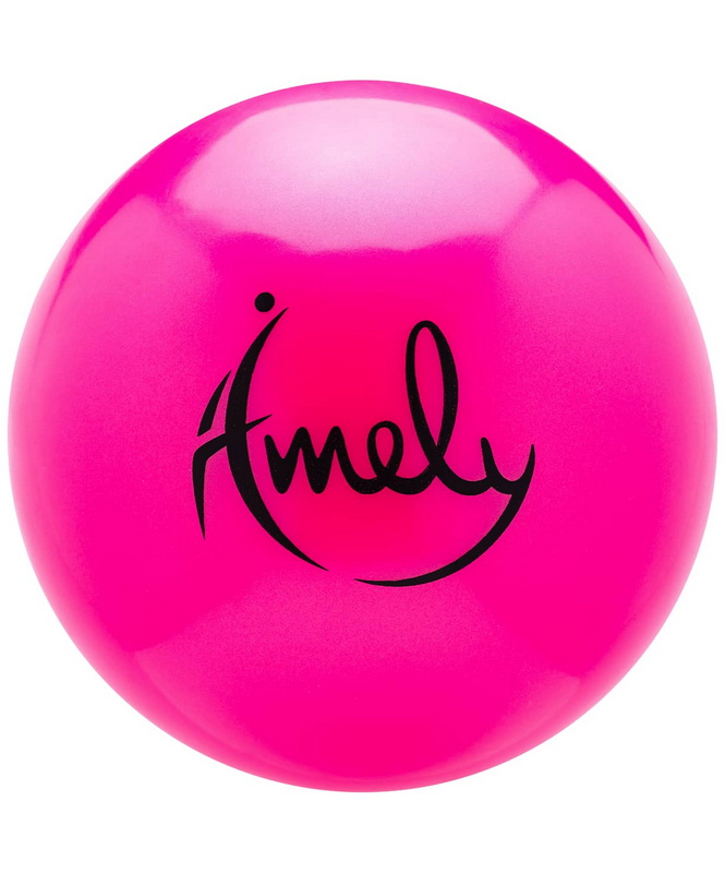 фото Мяч для художественной гимнастики amely agb-201 19 см, розовый